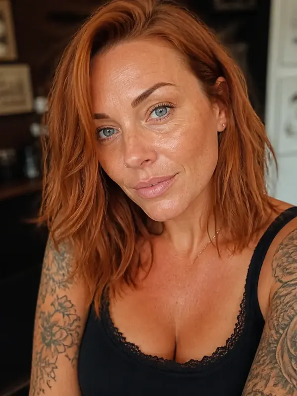 Portrait of Claudi, 35, fictional AI character from X-Friend